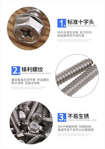 厂家直销高品质304不锈钢十字外六角螺丝 家用电器零配件的可靠选择